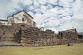 Chinchero, Incan walls of the ancient palace of Tpac Yupanqui with trapezoidal niches